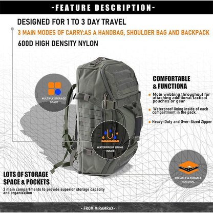 Tactical Multi-Purpose Duffel Bag Acalora
