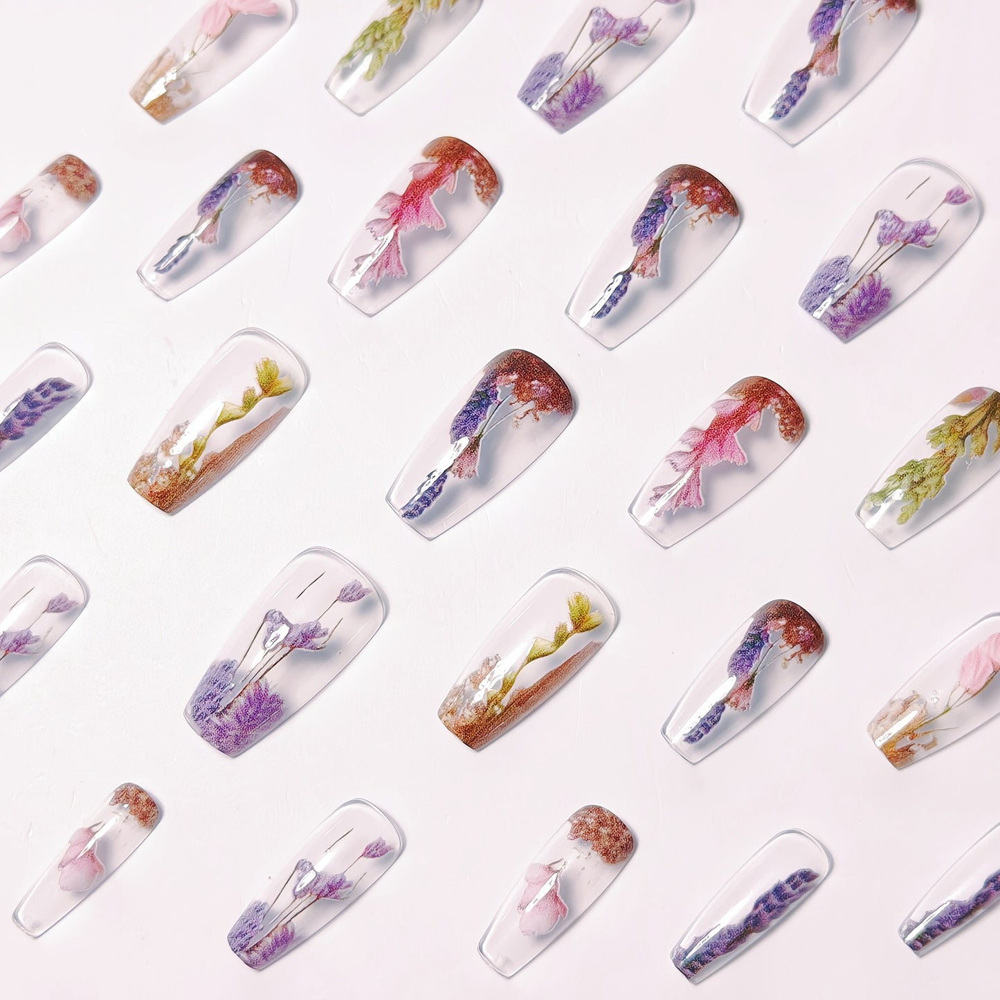 Floral Dipped Nail Art Acalora