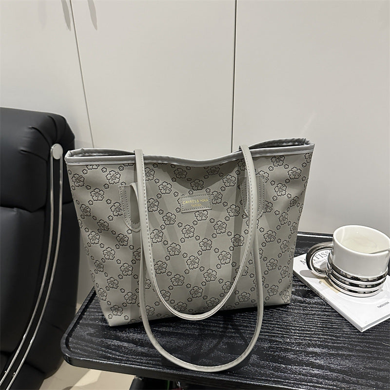 Floral Embossed Tote Bag Acalora