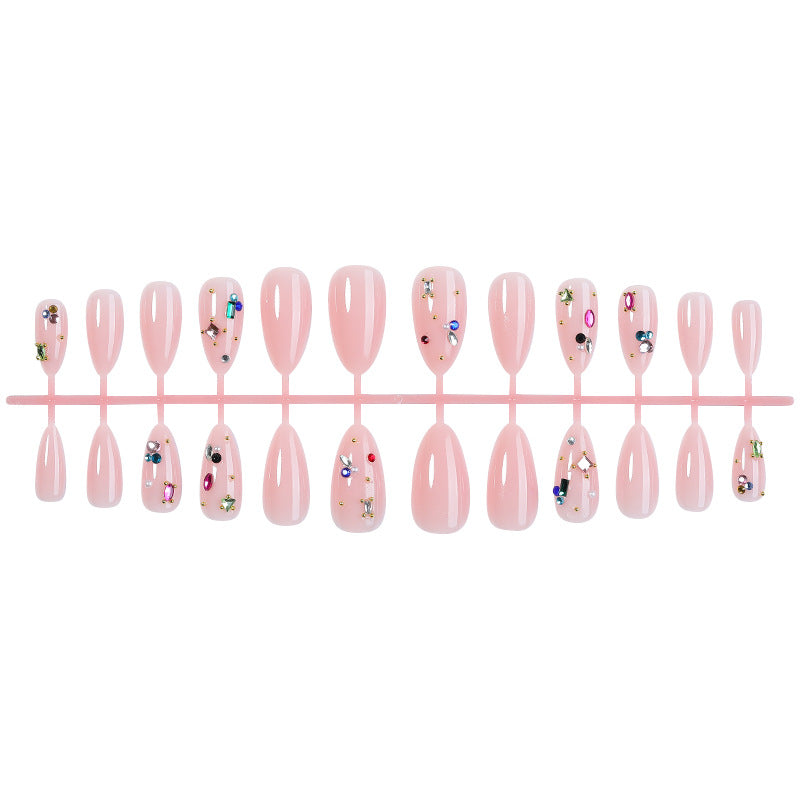 Decorative Gemstone Press-On Nail Art Set Acalora
