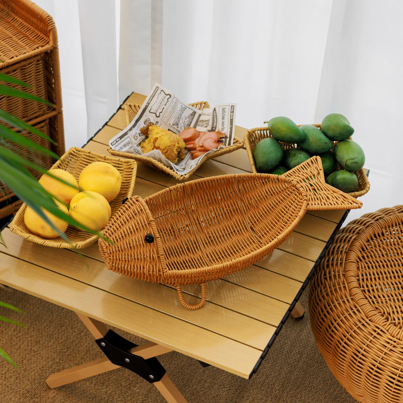 Decorative Woven Fish-Shaped Basket Acalora