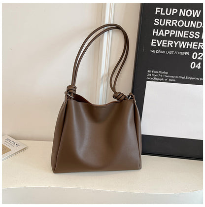 Minimalist Faux Leather Hobo Bag Acalora