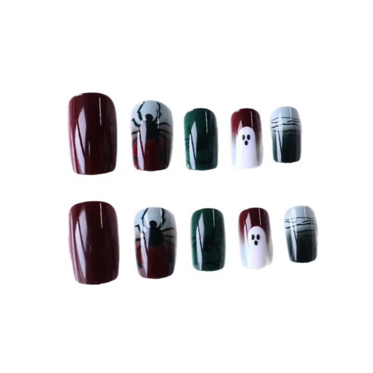 Creepy Art Nails with Spider and Ghost Designs Acalora