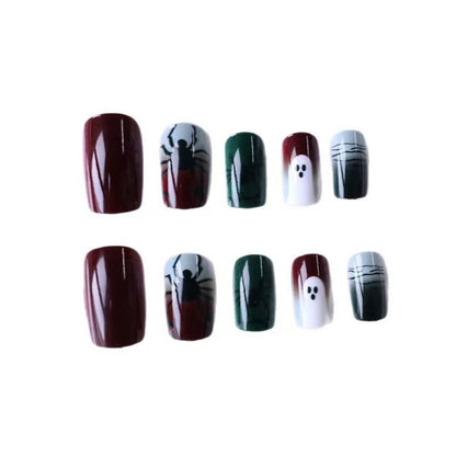 Creepy Art Nails with Spider and Ghost Designs Acalora