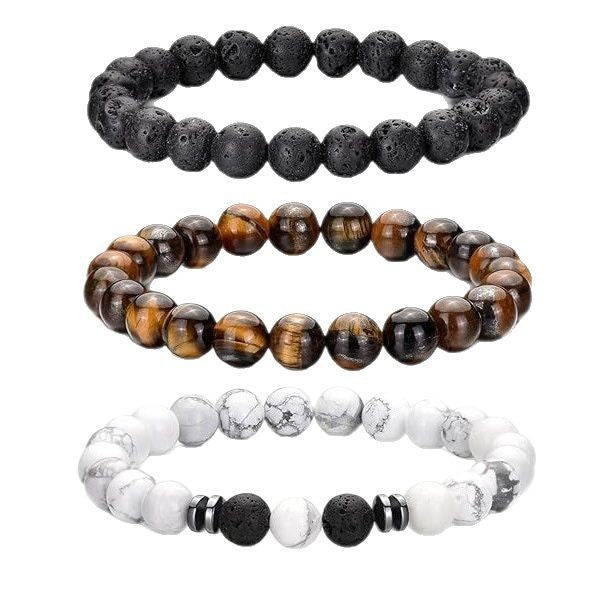 Natural Stone Beaded Bracelet Set Acalora