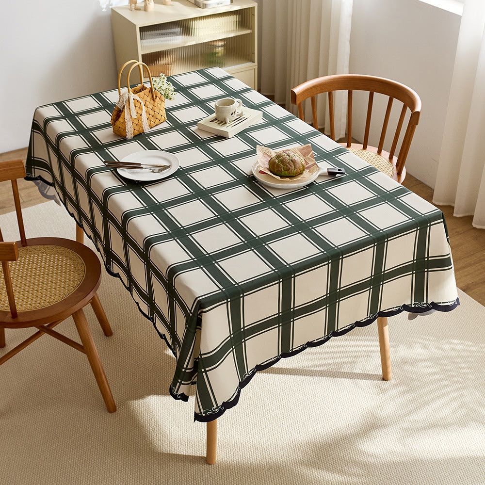 Elegant Checkered Tablecloth