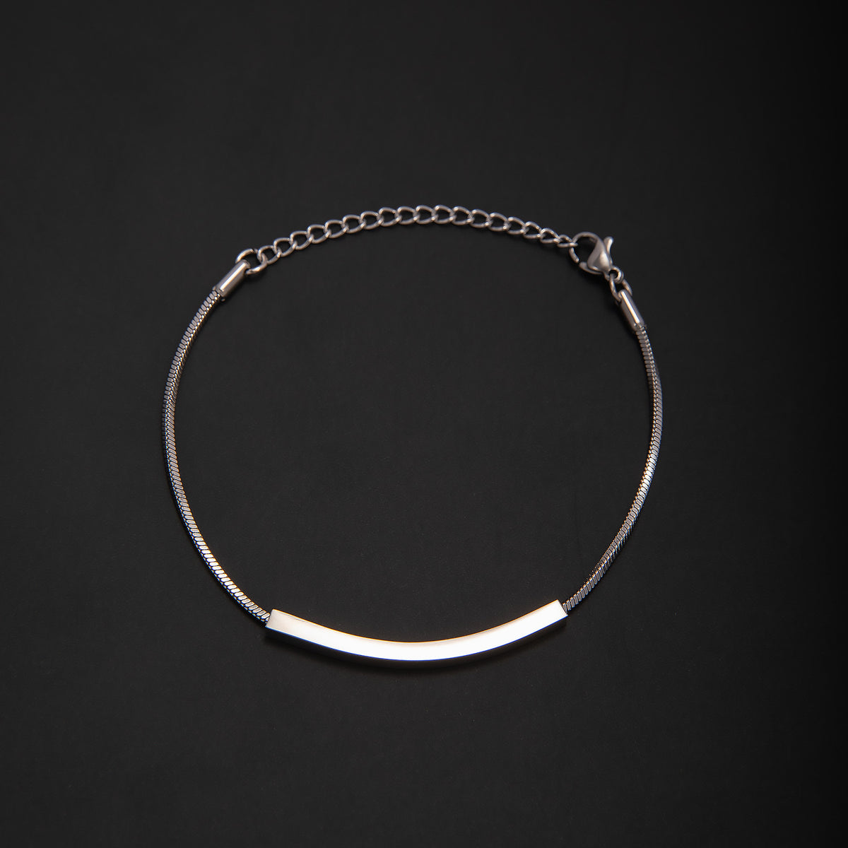 Elegant Minimalist Silver Chain Bracelet Acalora