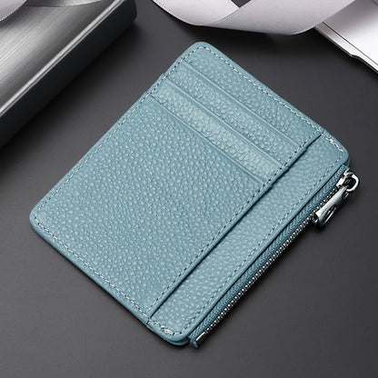 Luxury Leather Zippered Card Holder Acalora