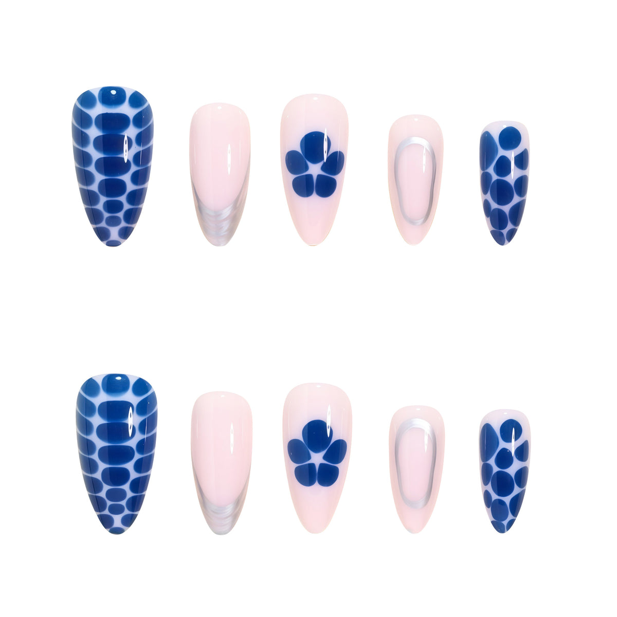 Artistic Nail Design Set with Polka Dots Acalora