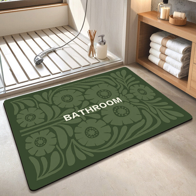 Decorative Floral Bathroom Mat Acalora