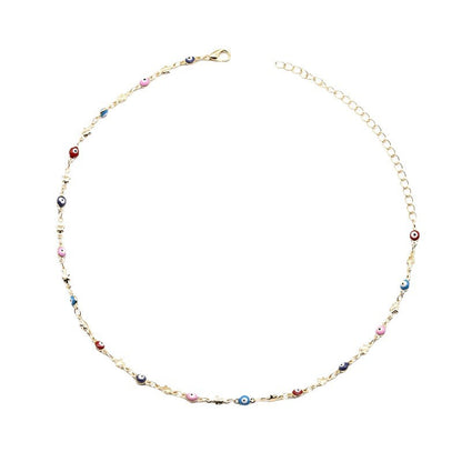 Colorful Bead Chain Necklace Acalora
