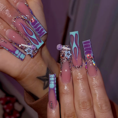 Artistic Premium 3D Press-On Nail Art Acalora