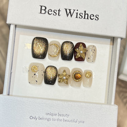 Unique Decorative Press-On Nail Set Acalora