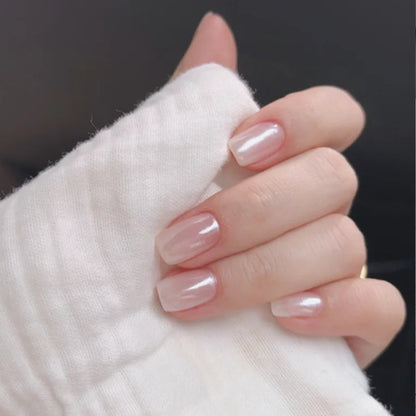 Artificial nails in elegant French tip design Acalora