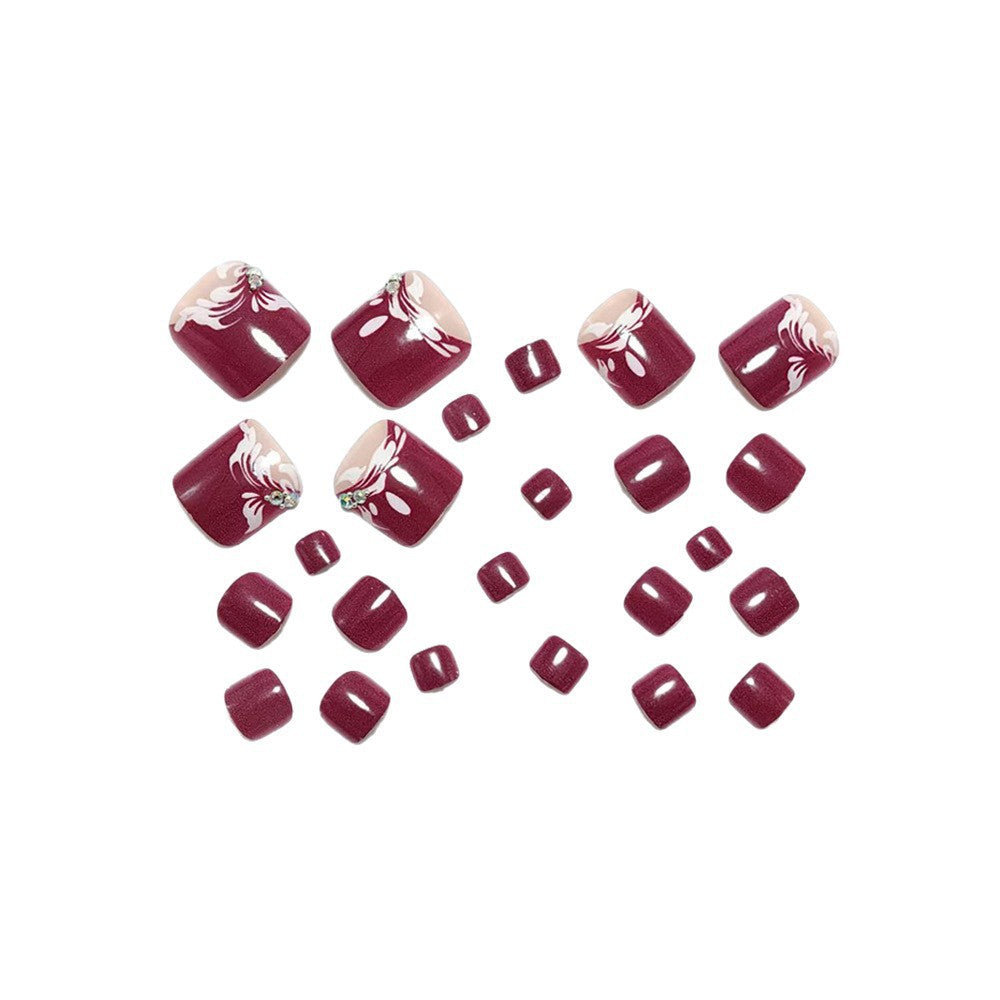 Artificial nails with floral decorations Acalora