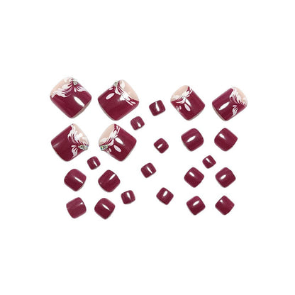 Artificial nails with floral decorations Acalora