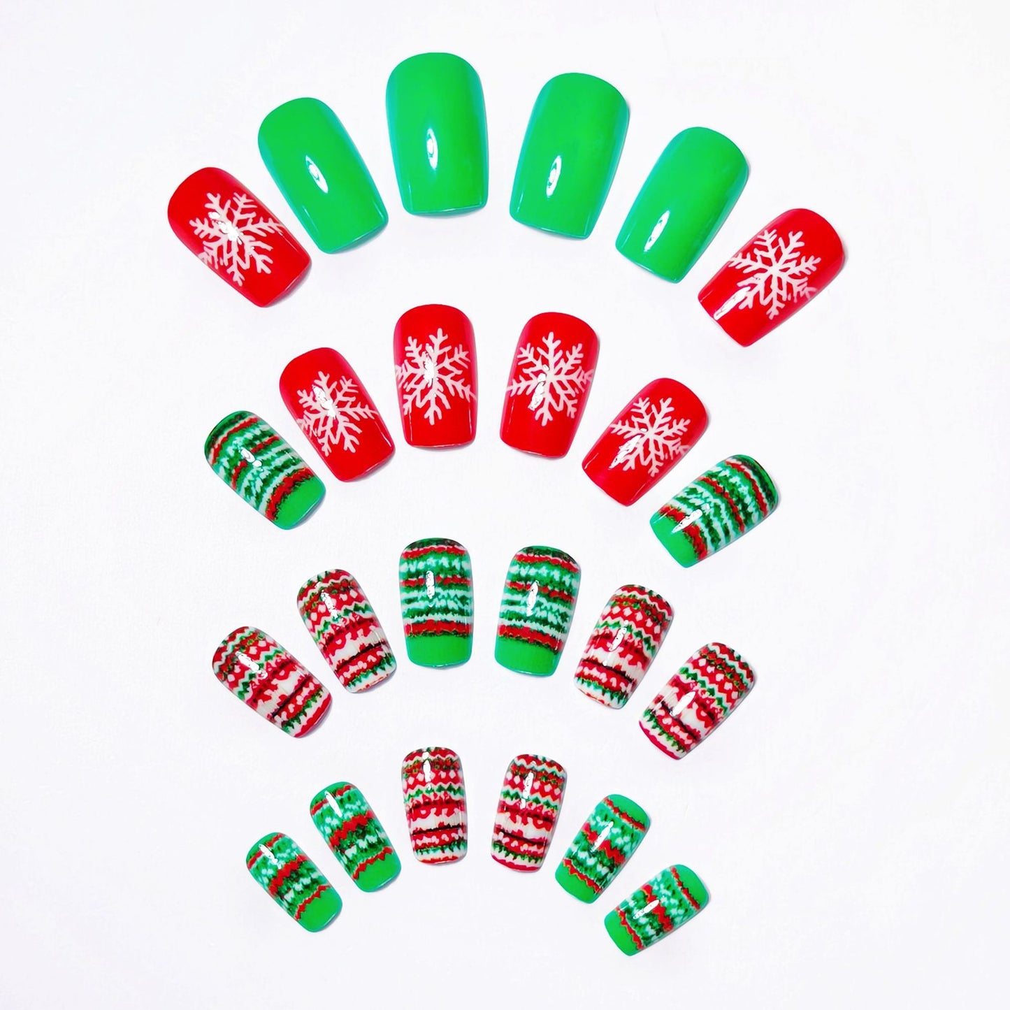 Festive Knit Pattern Nail Art Acalora