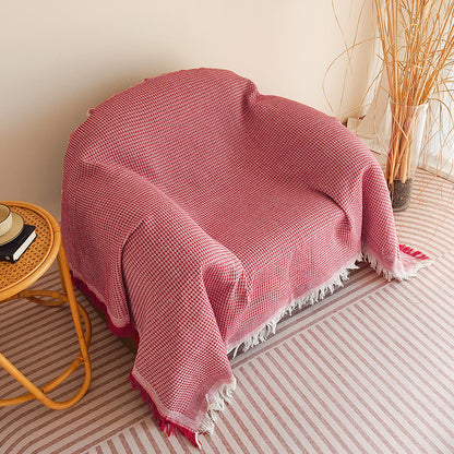 Cozy Waffle Weave Throw Blanket