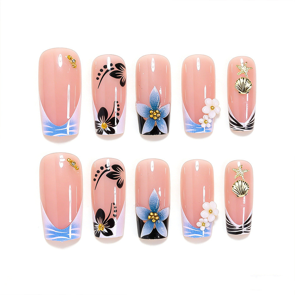 Floral Pattern Nail Art Extensions Acalora