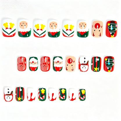Festive Holiday-Themed Press-On Nail Art Acalora