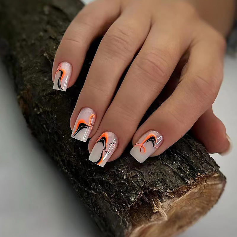 Artificial nail set with unique patterns Acalora