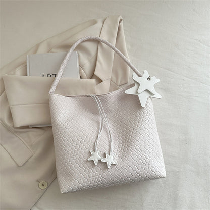 Textured Weave Handheld Shoulder Bag Acalora