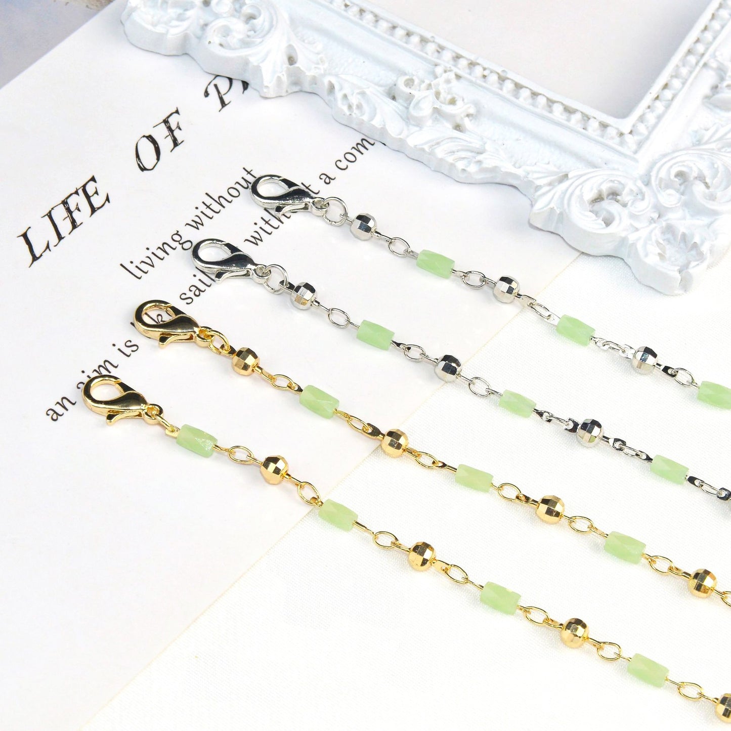 Beaded Charm Anklet Acalora