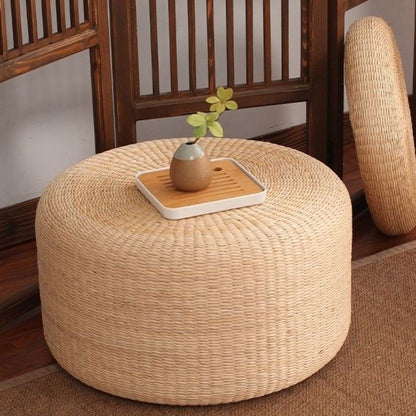 More Elegant Cow Pouf Made of Natural Materials Acalora