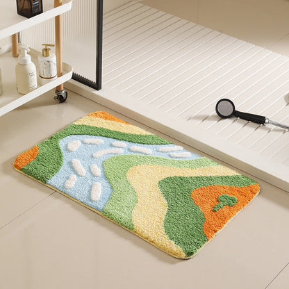 Decorative Fruit-Themed Bath Rug