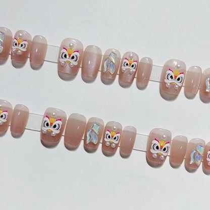 Designer Butterfly-Themed Press-On Nail Set Acalora