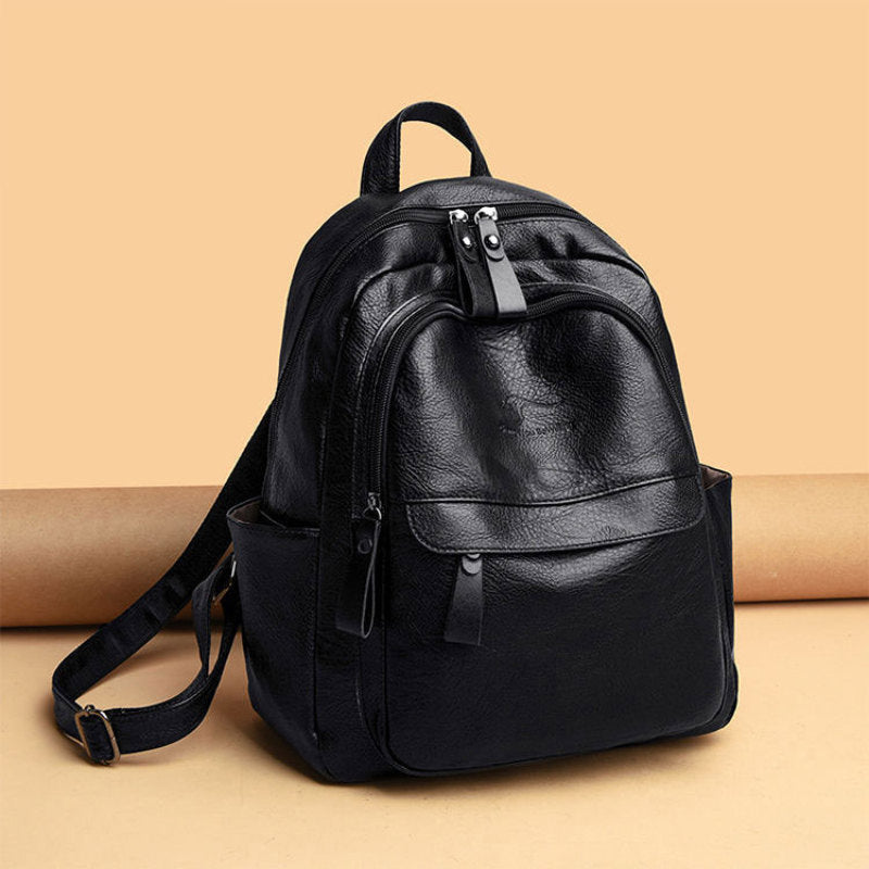 Structured Leather Backpack Acalora
