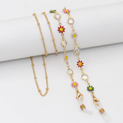 Elegant Cross-Embellished Eyewear Chain Acalora