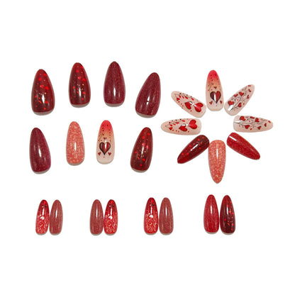 Artificial nails with heart design Acalora