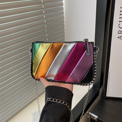 Colorful Metallic Chic Crossbody Bag Acalora