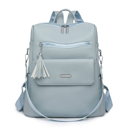 Stylish Multi-Pocket Leather Backpack Acalora 1788673935