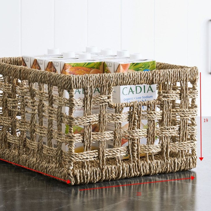 Rustic Woven Storage Basket Acalora