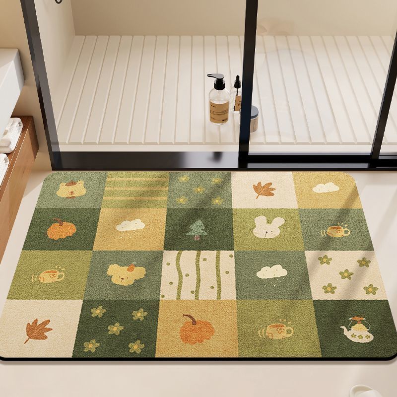 Cute Bear-Themed Bath Mat