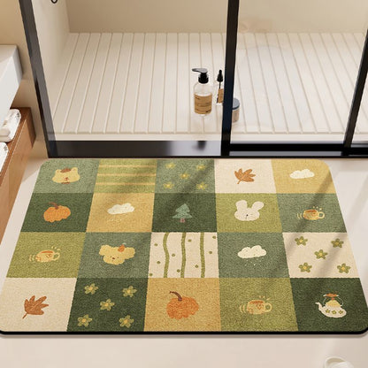 Cute Bear-Themed Bath Mat
