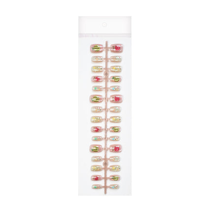 Artistic Floral Design Press-On Nails Acalora