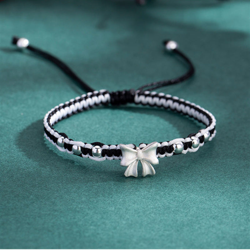 Adjustable Bow Charm Bracelet Acalora
