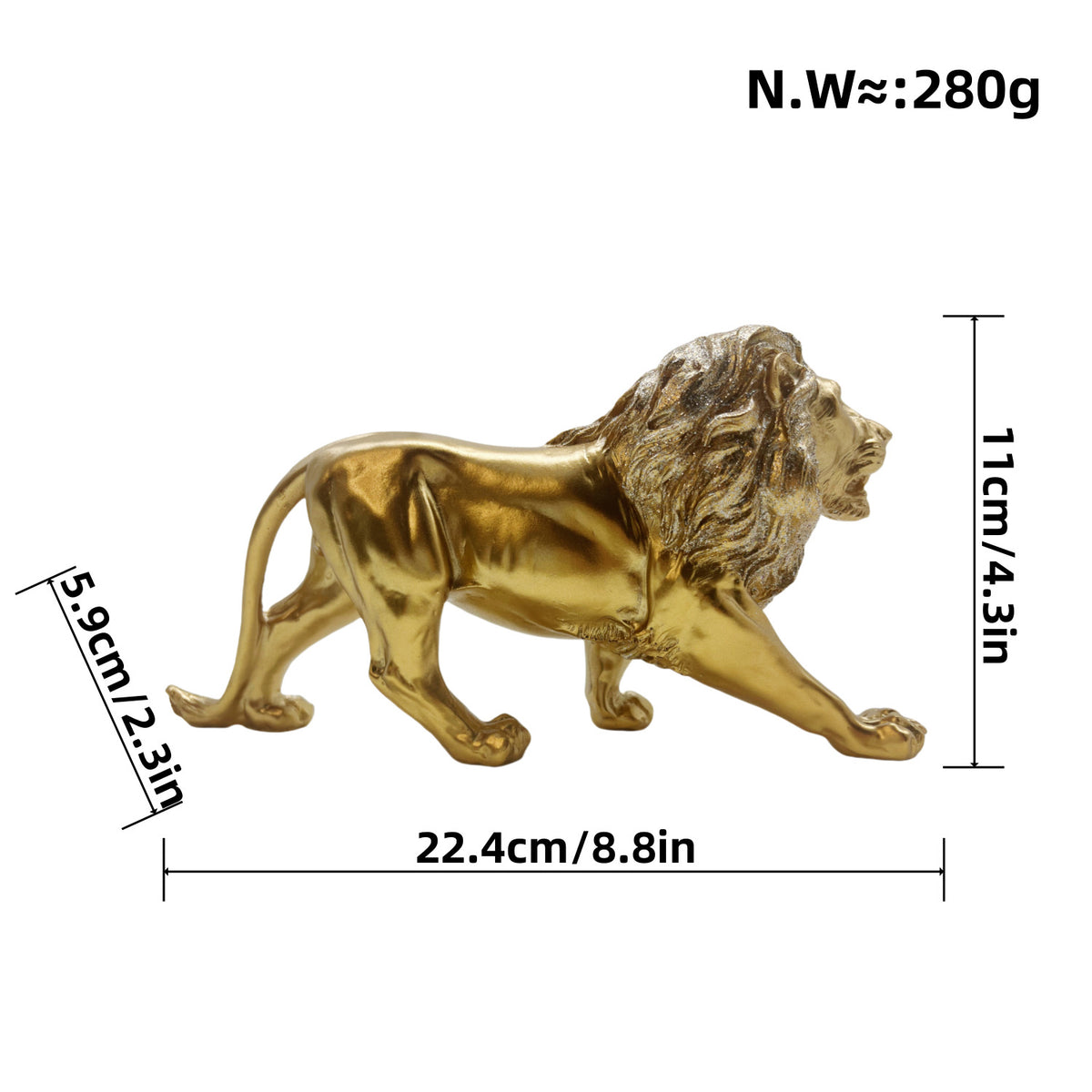 Decorative lion figurine in modern style Acalora