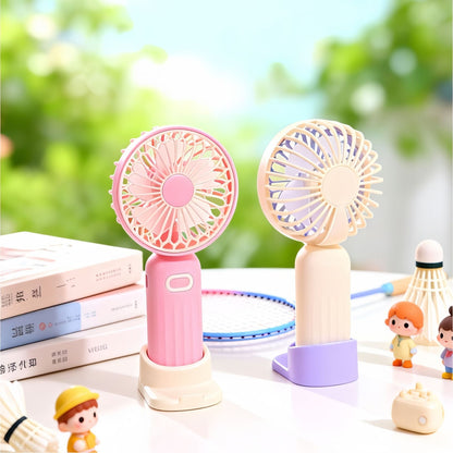 Women's Portable Handheld Fan with Ergonomic Design and USB Charging Function Karnz