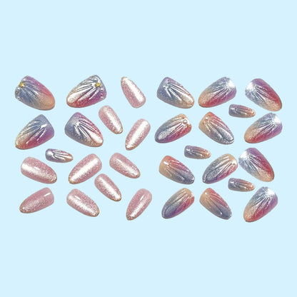 Artificial nails with glitter accents and elegant decorations Acalora
