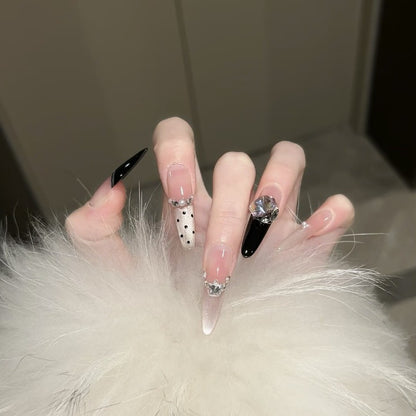 Artificial nails in elegant design with glittering decorations Acalora