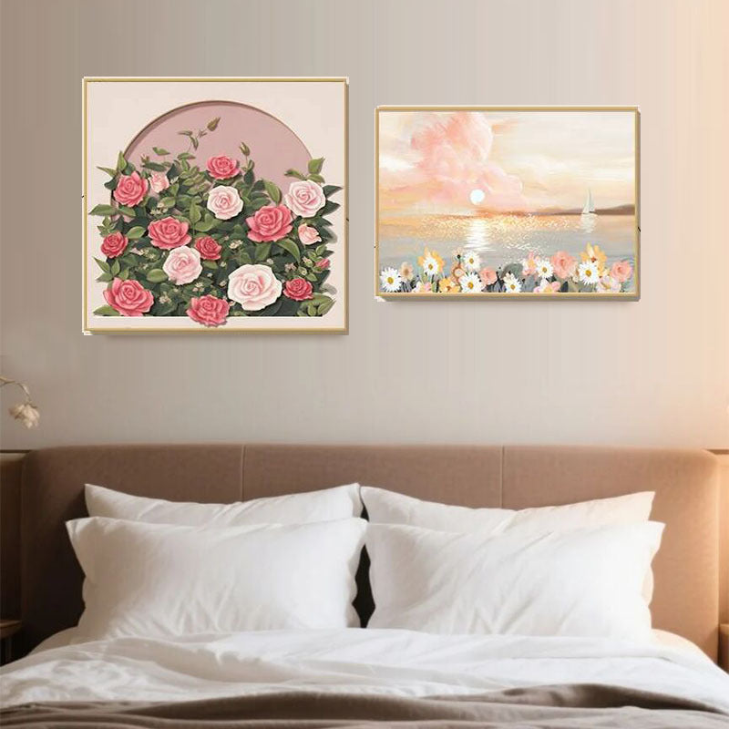 Elegant Floral Relief Wall Decor