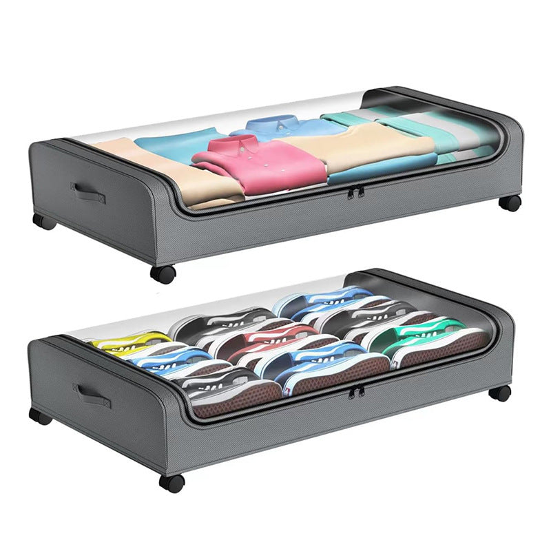 Storage box with wheels and transparent lid Acalora