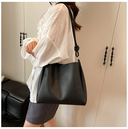 Minimalist Faux Leather Hobo Bag Acalora