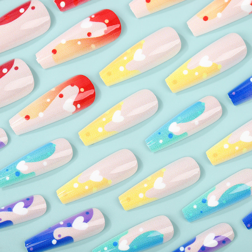 Acrylic Nail Set with Colorful and Creative Designs Acalora