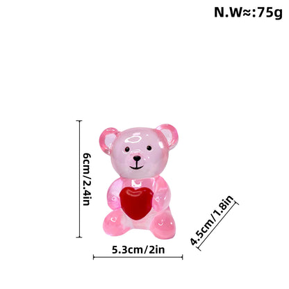 Decorative bear figure with heart Acalora