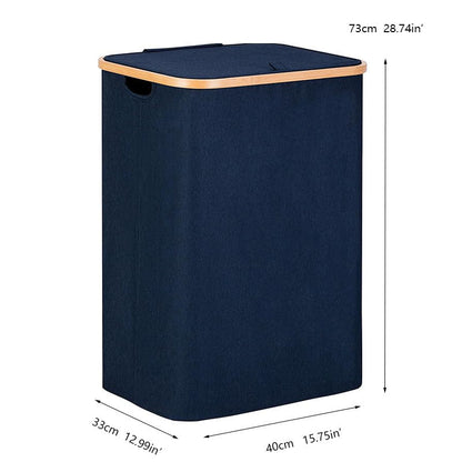 Norvo | Tall Bamboo Laundry Basket